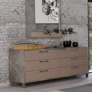   Brown Oak 6-Drawer Dresser | Oroa.com