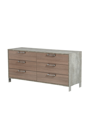 Brown Oak 6-Drawer Dresser | OROA Modern Boston | Oroa.com