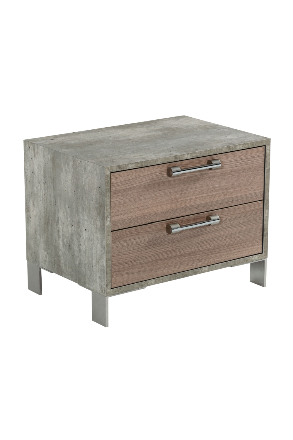 Brown Oak 2-Drawer Nightstand | OROA Modern Boston | Oroa.com