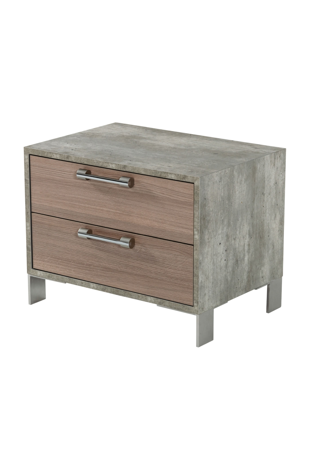 Brown Oak 2-Drawer Nightstand | OROA Modern Boston | Oroa.com