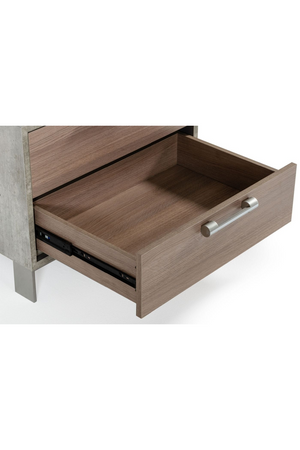 Brown Oak 2-Drawer Nightstand | OROA Modern Boston | Oroa.com