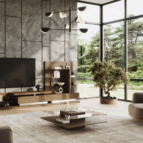   Glass & Wood Coffee Table | Oroa.com