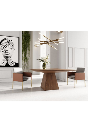 Pedestal Base Square Dining Table | OROA Modern Cora | Oroa.com