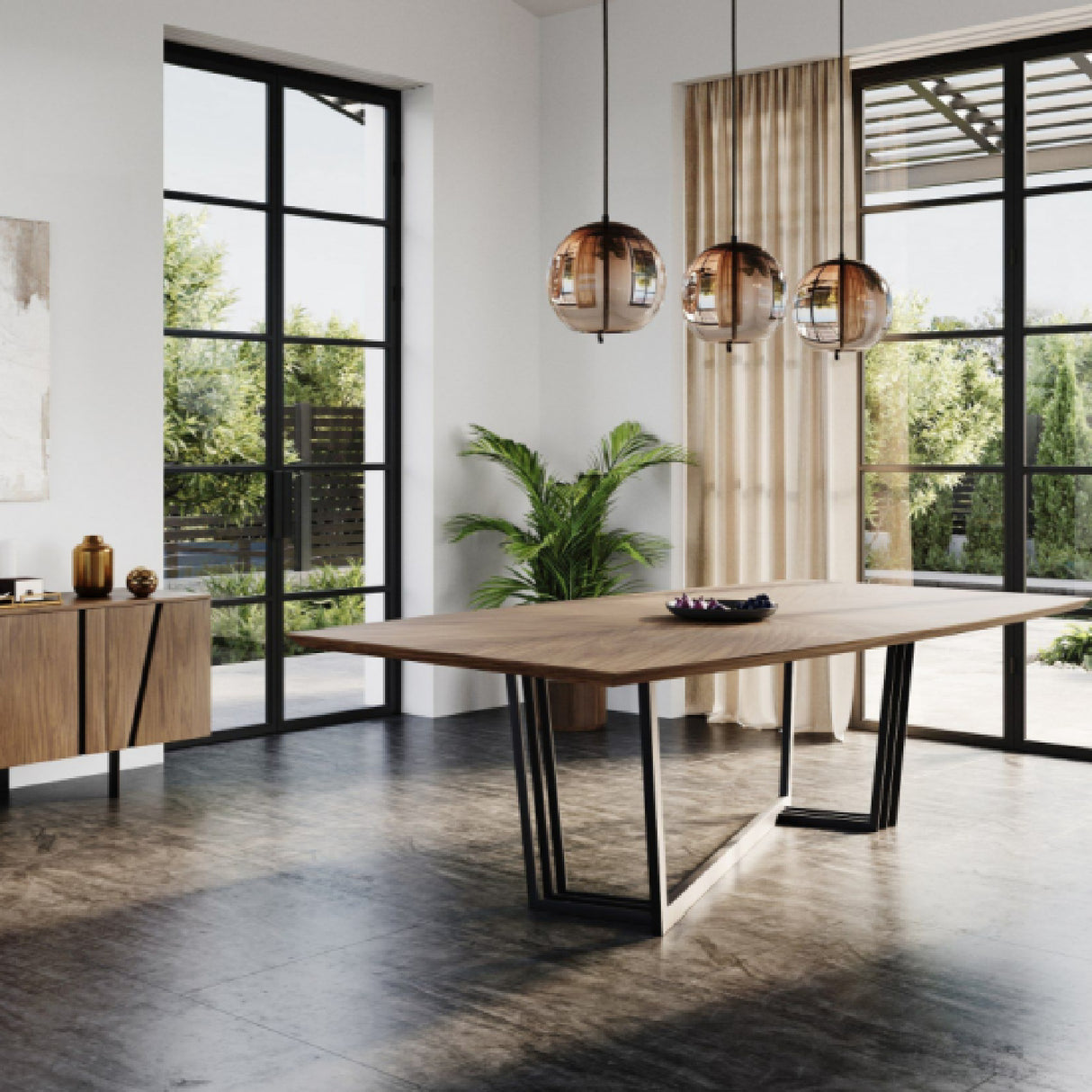   Rectangular Walnut Dining Table | Oroa.com
