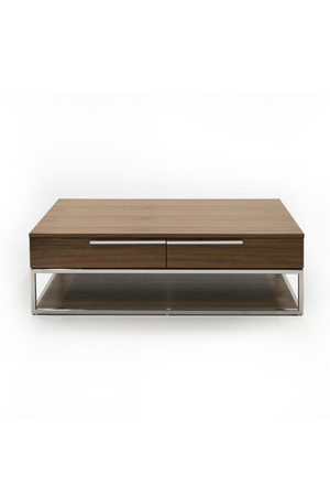 Walnut Veneer 2-Drawer Coffee Table | OROA Modern Heloise | Oroa.com