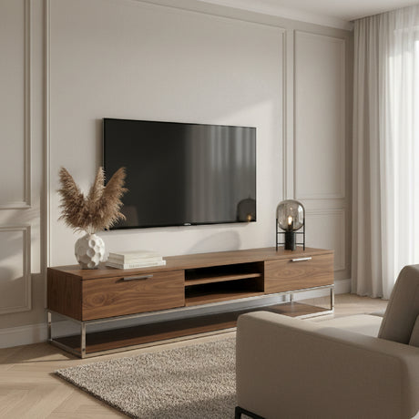 Walnut Veneer TV Stand | OROA Modern Heloise