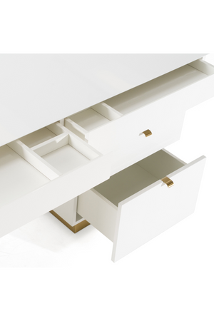 White Gloss 4-Drawer Desk | OROA Modern Trahan | Oroa.com