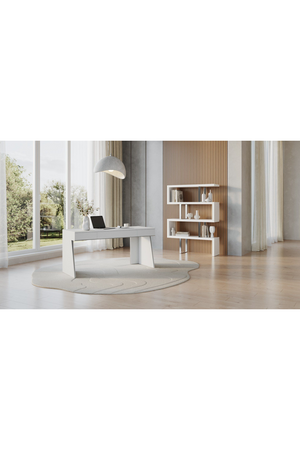 Glossy White 3-Drawer Desk | OROA Modern Chelsey  | Oroa.com