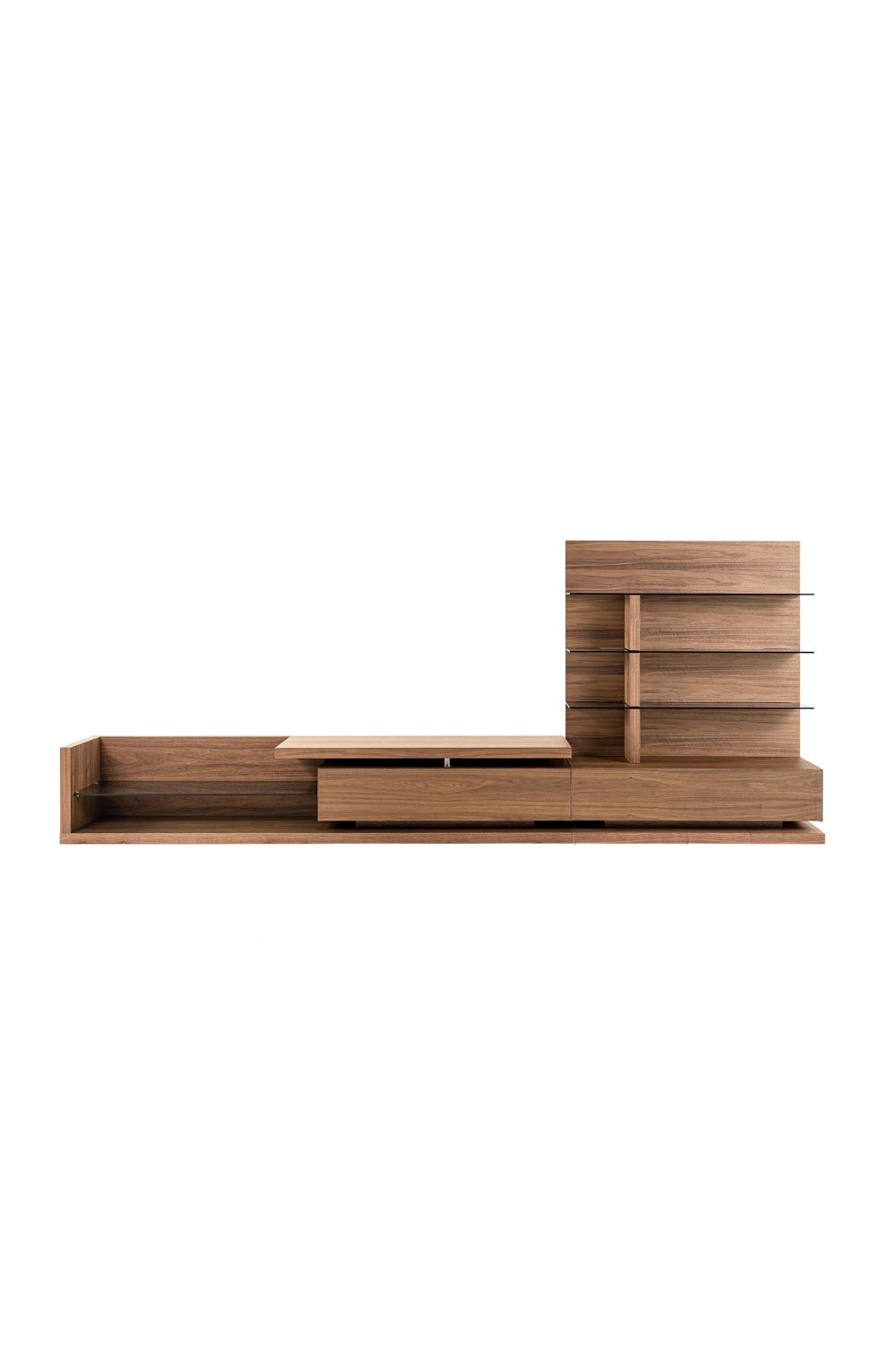 Walnut Veneer Reversible Entertainment Center | OROA Modern Jefferson | Oroa.com