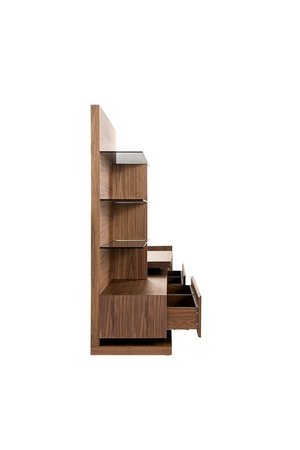 Walnut Veneer Reversible Entertainment Center | OROA Modern Jefferson | Oroa.com