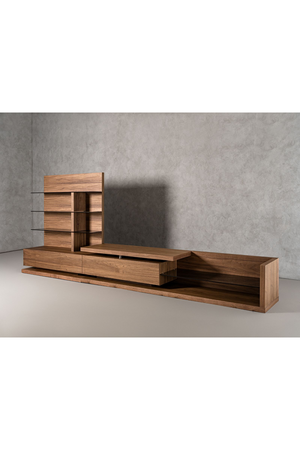 Walnut Veneer Reversible Entertainment Center | OROA Modern Jefferson | Oroa.com