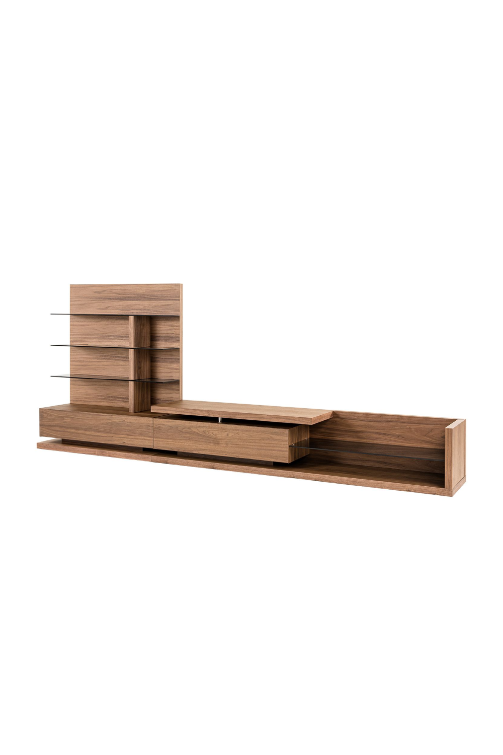 Walnut Veneer Reversible Entertainment Center | OROA Modern Jefferson | Oroa.com