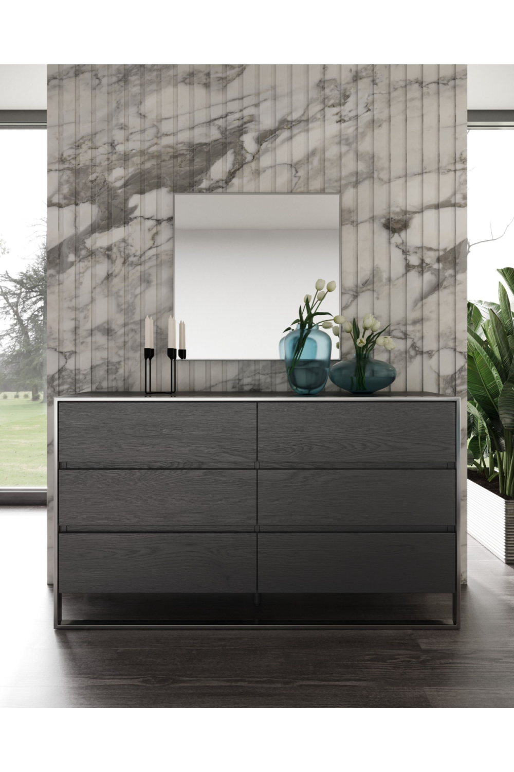 Gray Elm 6-Drawer Dresser | OROA Modern Jolene | Oroa.com