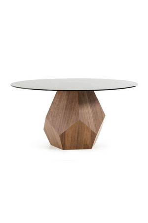 Geometrical Wooden Base Dining Table | OROA Modern Rackham | Oroa.com