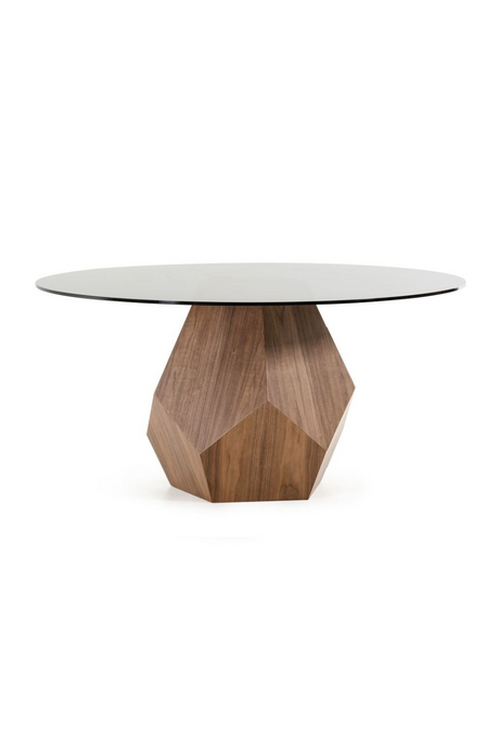 Geometrical Wooden Base Dining Table | OROA Modern Rackham | Oroa.com