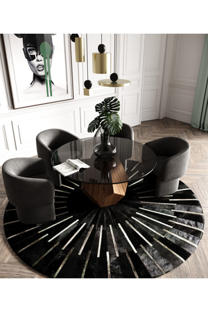 Geometrical Wooden Base Dining Table | OROA Modern Rackham | Oroa.com