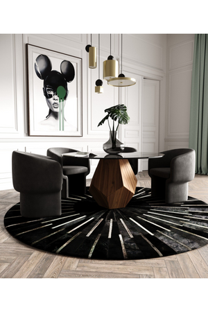 Geometrical Wooden Base Dining Table | OROA Modern Rackham | Oroa.com