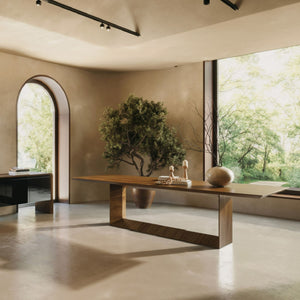   Walnut Veneer Dining Table | Oroa.com