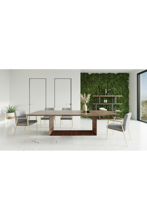 Walnut Veneer Dining Table | OROA Modern Channa | Oroa.com