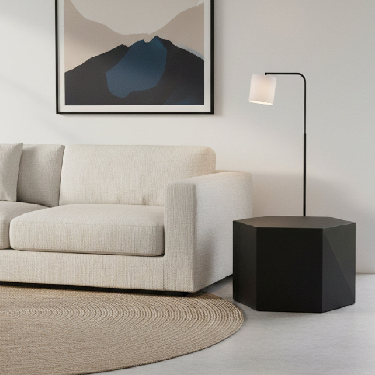   Hexagonal Gray End Table S | Oroa.com