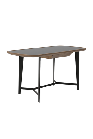 Black Glass 1-Drawer Desk | OROA Modern Girard | Oroa.com