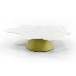   Freeform White Marble Coffee Tables (2) | Oroa.com