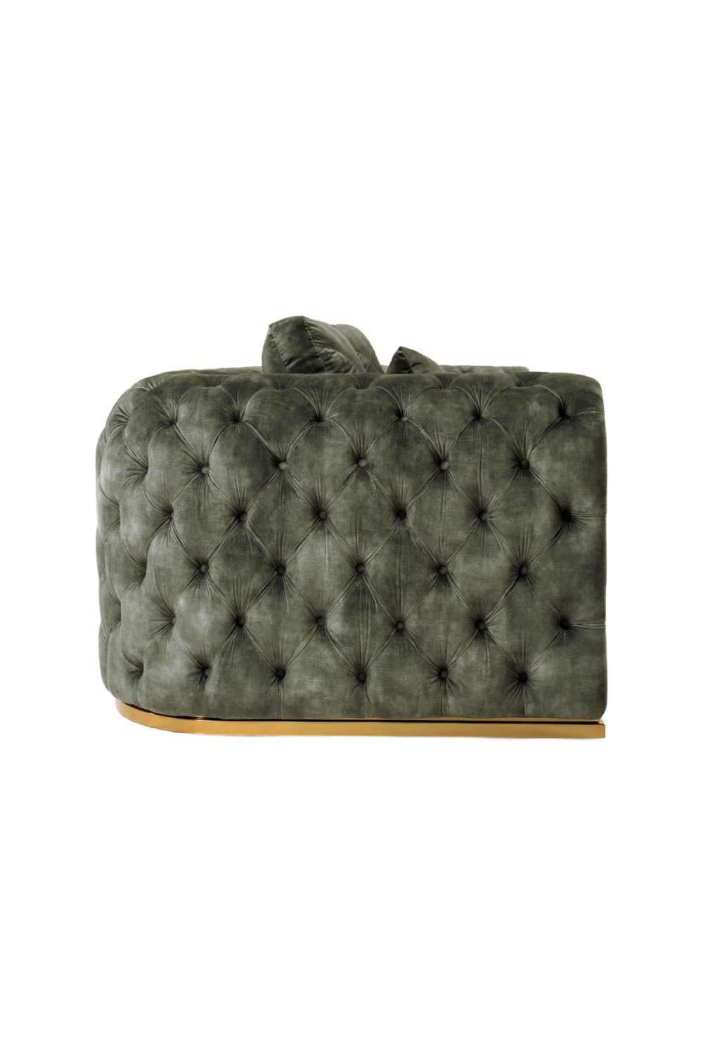 Tufted-Arm Gray Velvet Sofa | OROA Modern Dosie | Oroa.com
