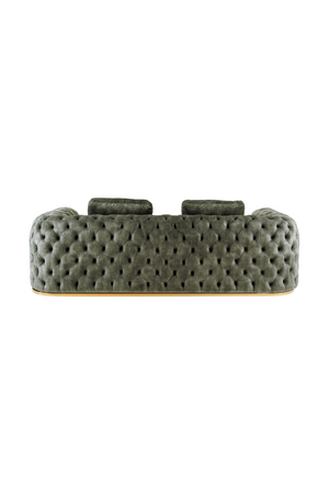 Tufted-Arm Gray Velvet Sofa | OROA Modern Dosie | Oroa.com