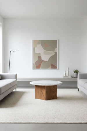   White Round Marble Coffee Table | Oroa.com