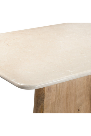   Cream Marble Dining Table | Oroa.com