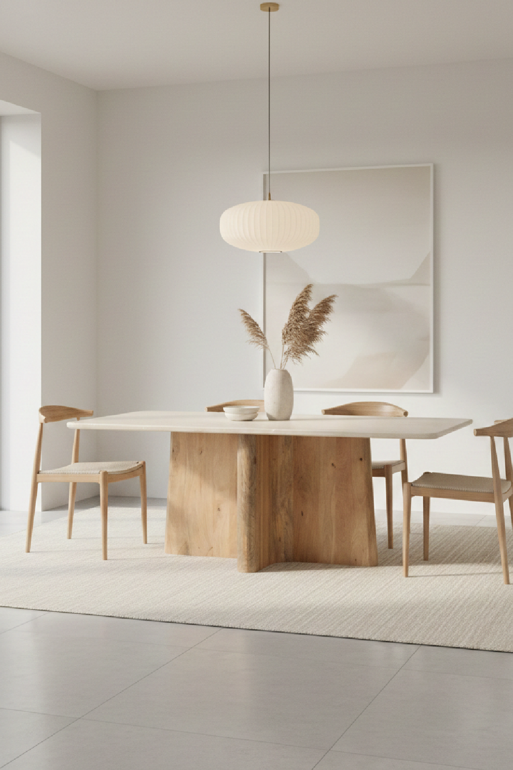   Cream Marble Dining Table | Oroa.com