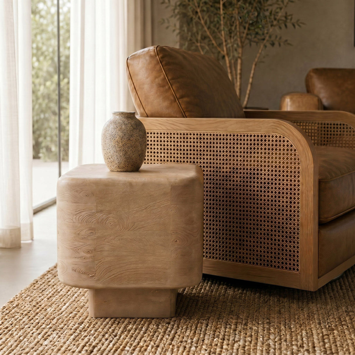   Modern European furniture - Solid Mango Wood End Table - www.oroa.com | Oroa.com