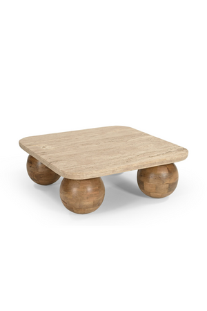 Travertine Beige Coffee Table | OROA Modern Seadrift | Oroa.com
