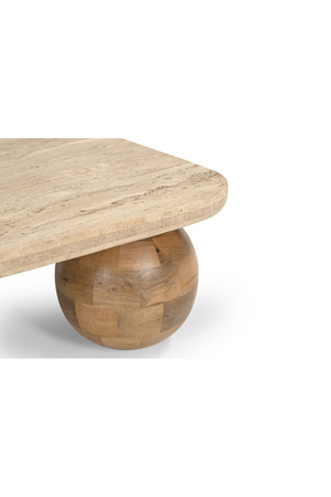 Travertine Beige Coffee Table | OROA Modern Seadrift | Oroa.com
