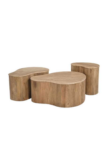 Freeform Travertine Coffee Table Set (3) | OROA Modern Matador | Oroa.com