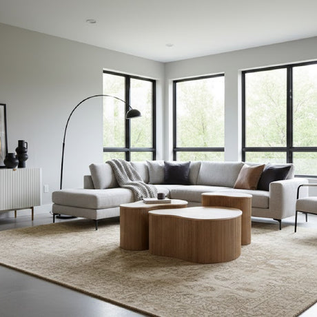 Freeform Travertine Coffee Table Set (3) | OROA Modern Matador | Oroa.com