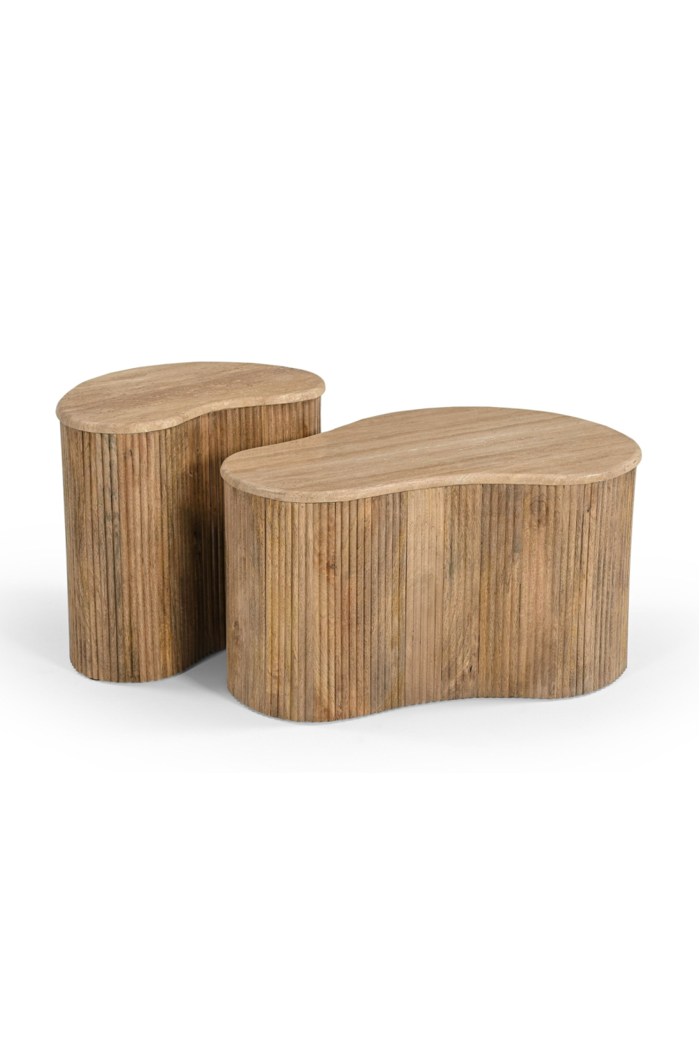 Freeform Travertine Coffee Table Set (3) | OROA Modern Matador | Oroa.com
