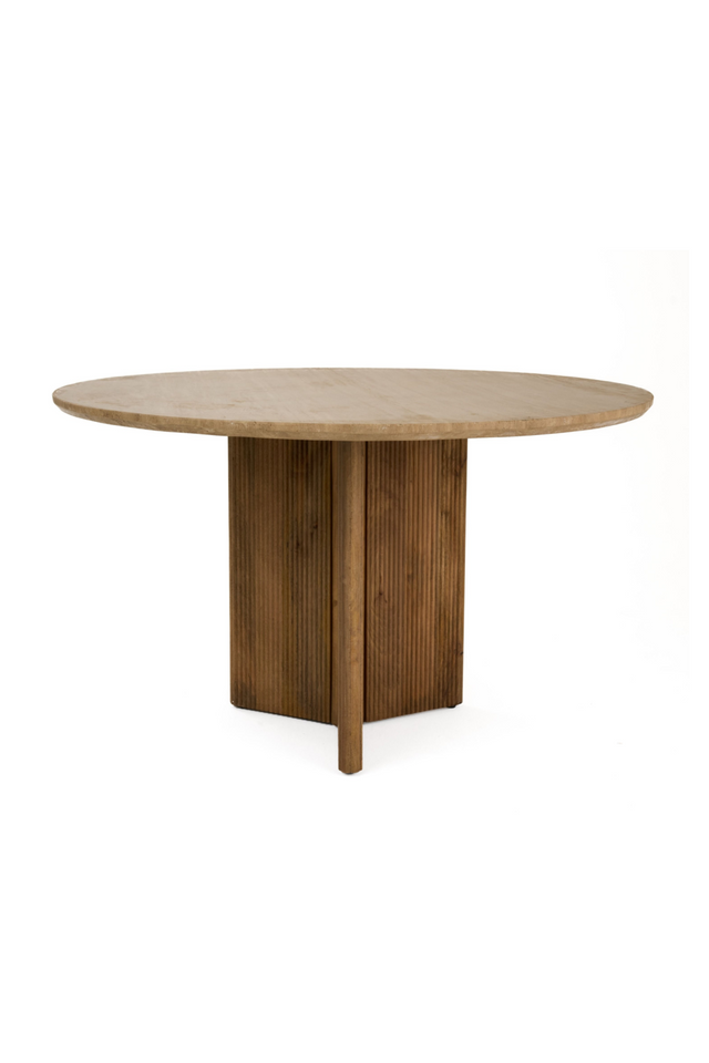 Ribbed Wood Base Dining Table | OROA Modern Pawnee | Oroa.com