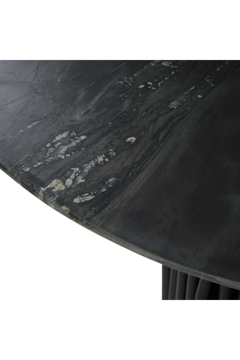 Round Black Marble Dining Table | OROA Modern Jenna | Oroa.com