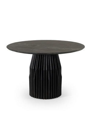 Round Black Marble Dining Table | OROA Modern Jenna | Oroa.com