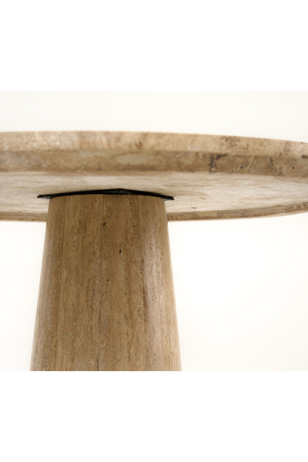 Travertine Round Dining Table | OROA Modern Velma | Oroa.com