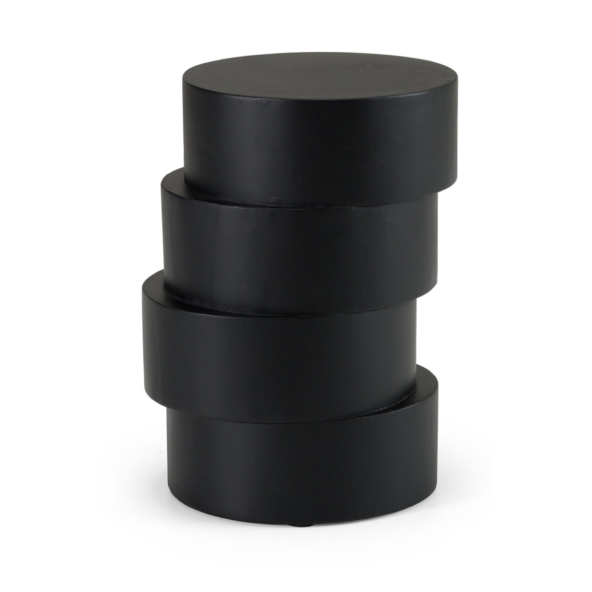   Black Wooden Stacked End Table | Oroa.com