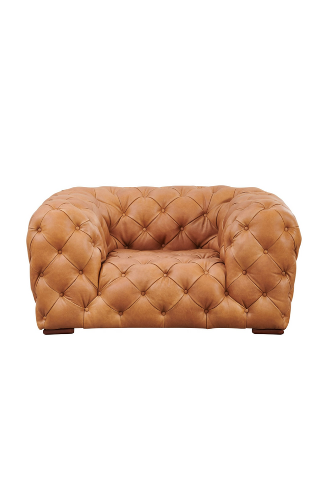 Tufted Italian Leather Lounge Chair | OROA Modern Dexter | Oroa.com