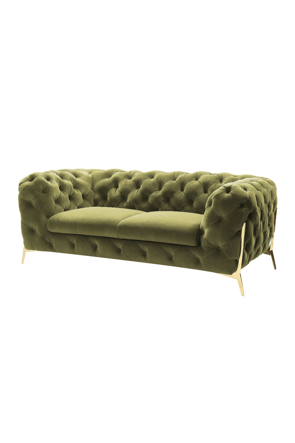Green Velvet Tufted Sofa | OROA Modern Sheila | Oroa.com