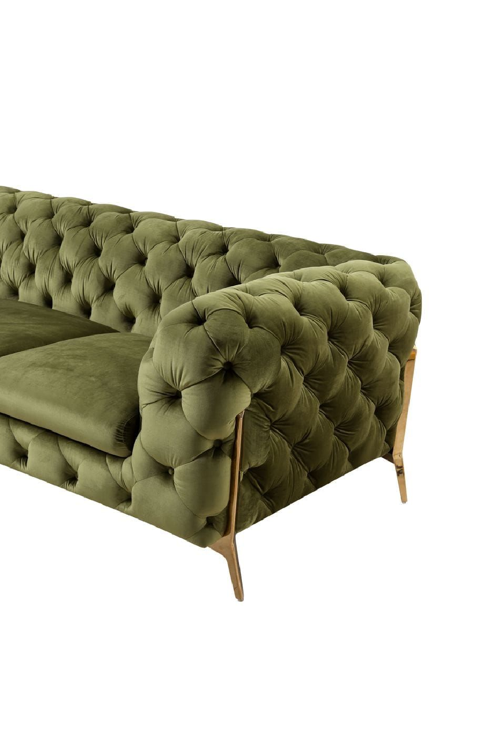 Green Velvet Tufted Sofa | OROA Modern Sheila | Oroa.com
