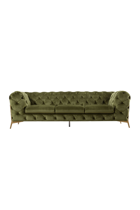 Green Velvet Tufted Sofa | OROA Modern Sheila | Oroatrade.com