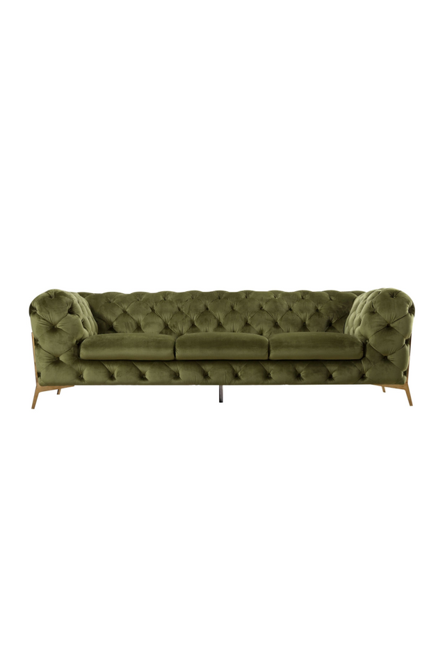 Green Velvet Tufted Sofa | OROA Modern Sheila | Oroatrade.com