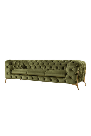 Green Velvet Tufted Sofa | OROA Modern Sheila | Oroatrade.com