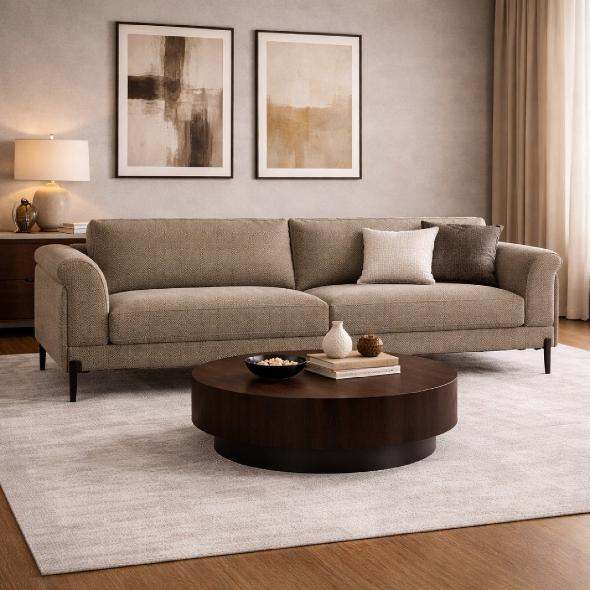   Beige Fabric Sofa | Oroa.com