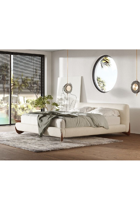 Cream Fabric Bed | OROA Modern Fleury | Oroa.com